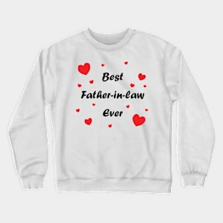 Best father in law ever heart doodle hand drawn design Crewneck Sweatshirt